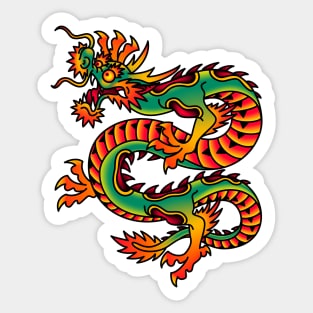 OldSalt American Japanese Traditional Dragon Sticker